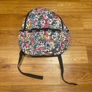 LeSportsac Roving Floral NoHo Backpack, Colorful Abstract White Black Floral